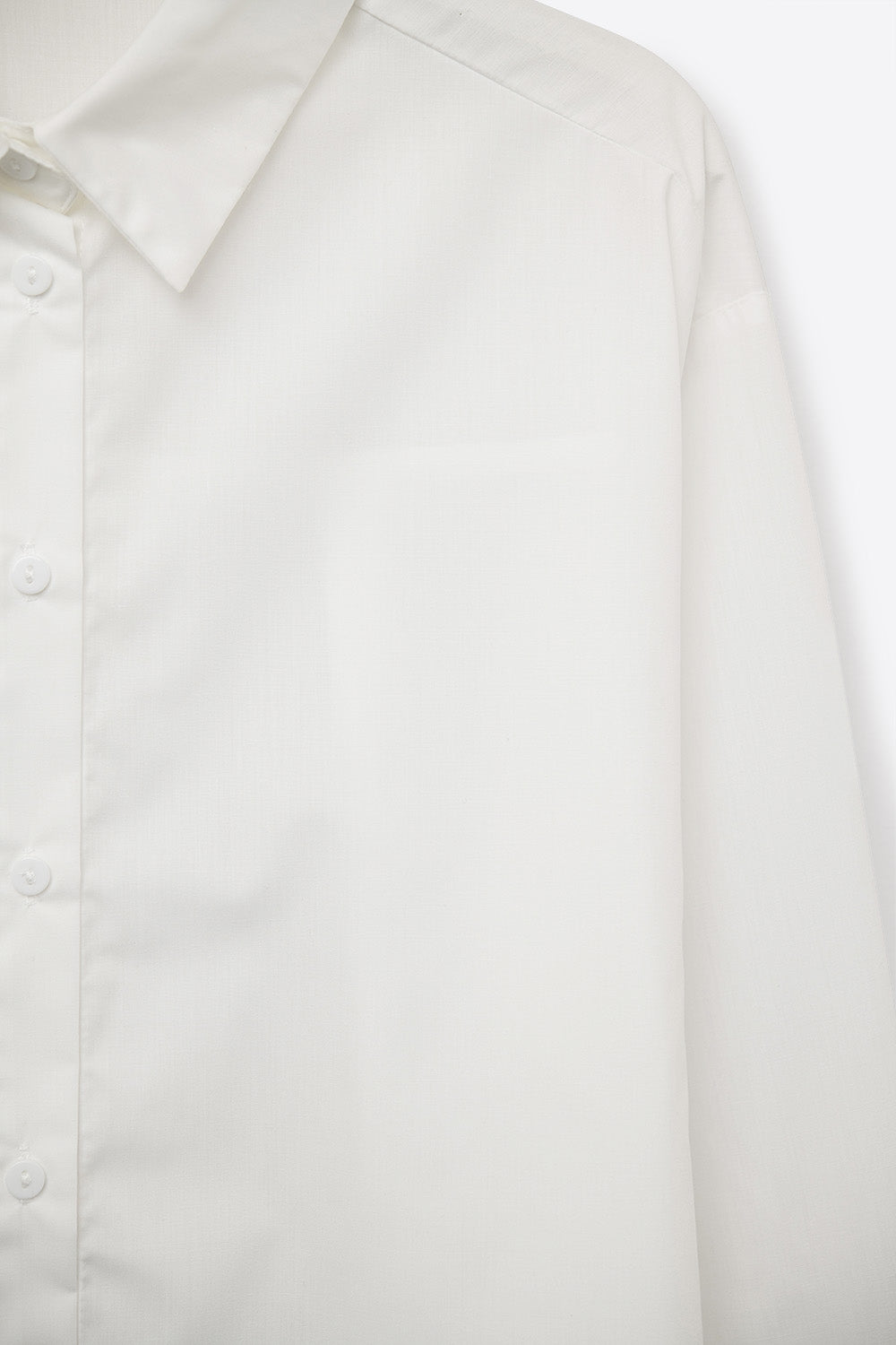 chemise en popeline blanche à poignets extra-larges
