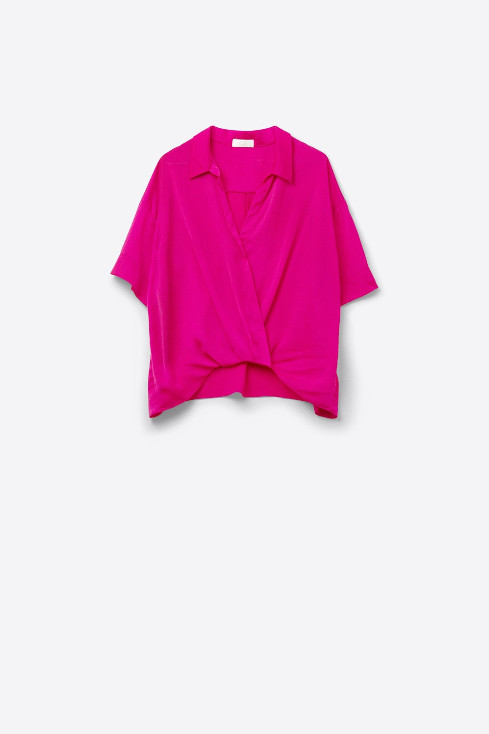 Chemise enveloppante fuchsia