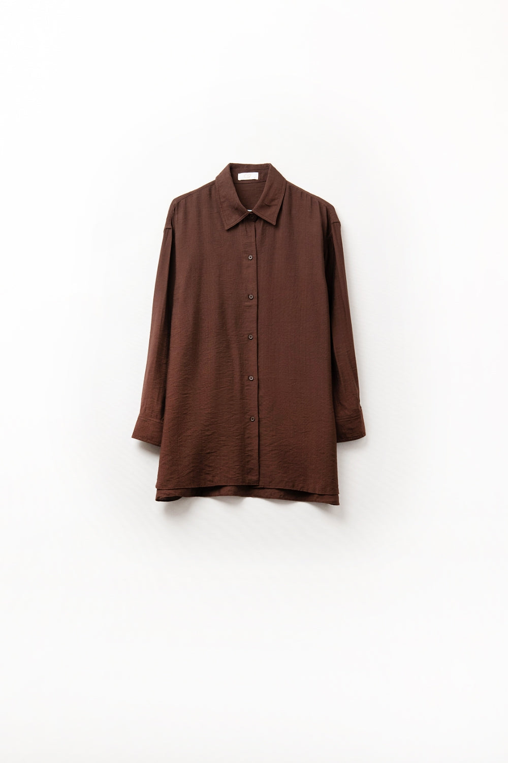 Chemise marron à coupe décontractée Manches longues