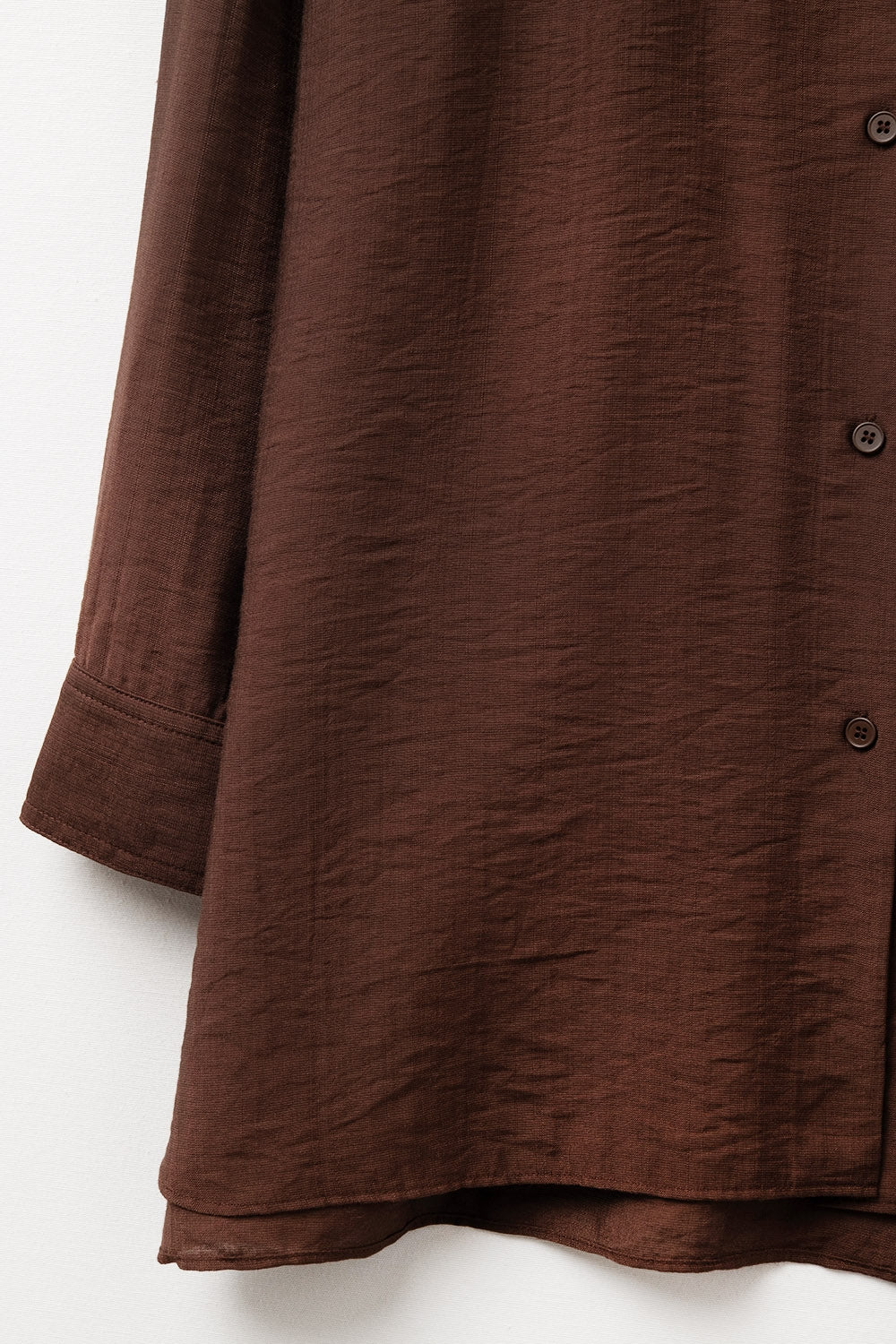 Chemise marron à coupe décontractée Manches longues