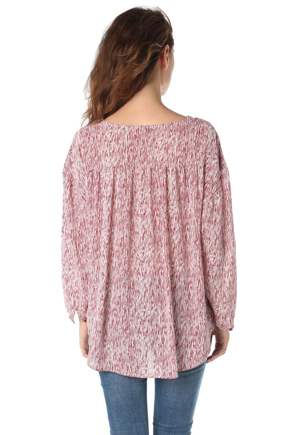 Chemise mouchetée avec lacé