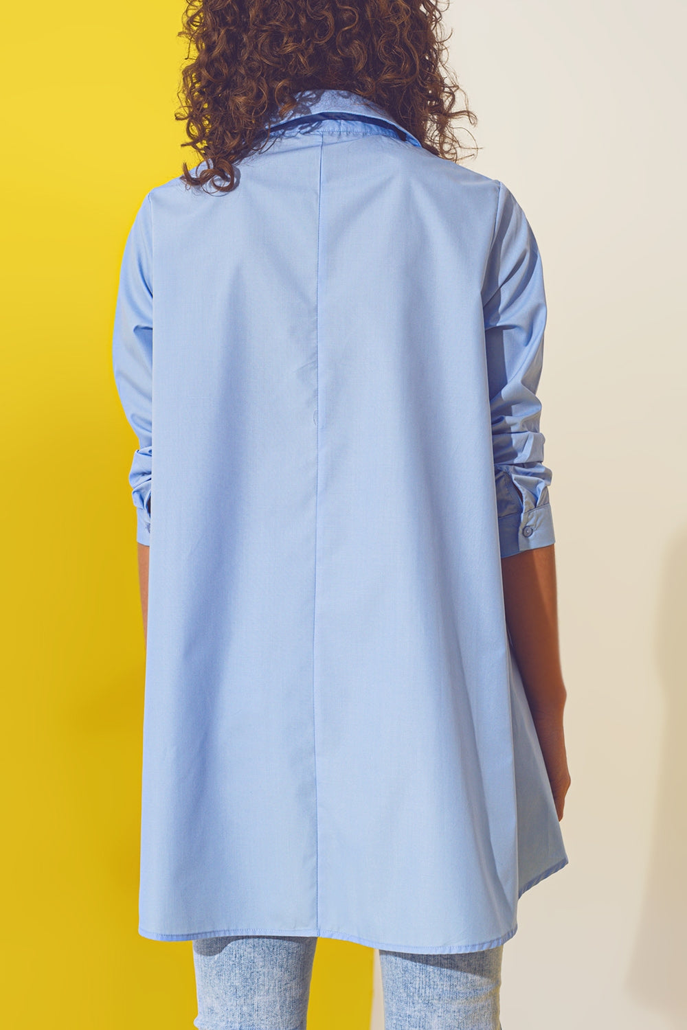 Chemise oversize bleu clair