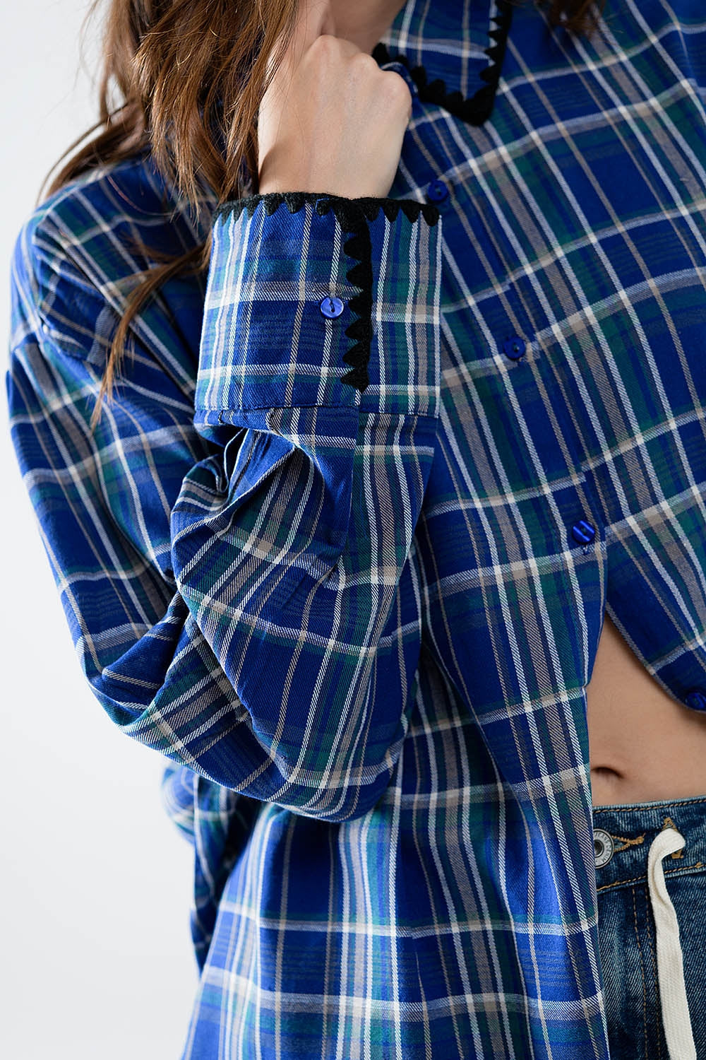 Chemise oversize de bûcheron en bleu