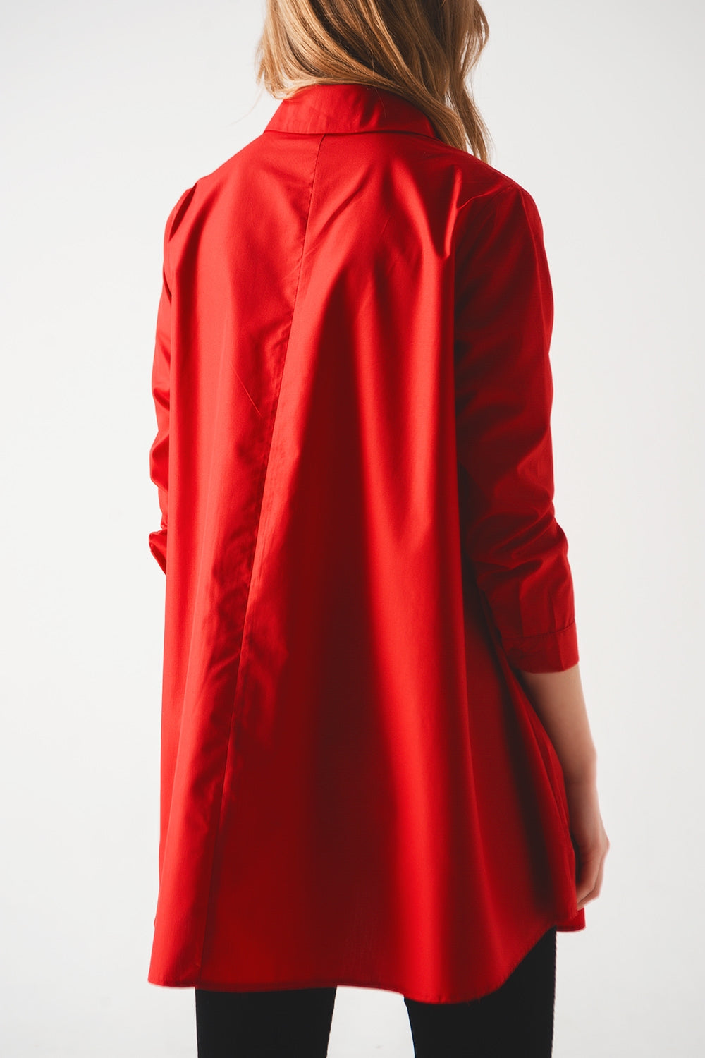 Chemise oversize en rouge vif