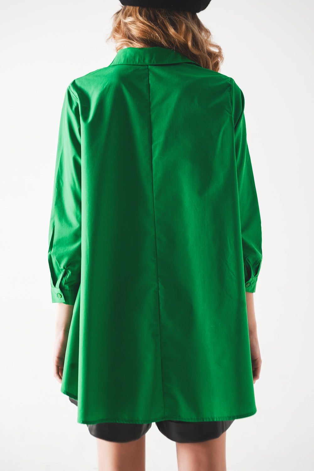 Chemise oversize en vert vif
