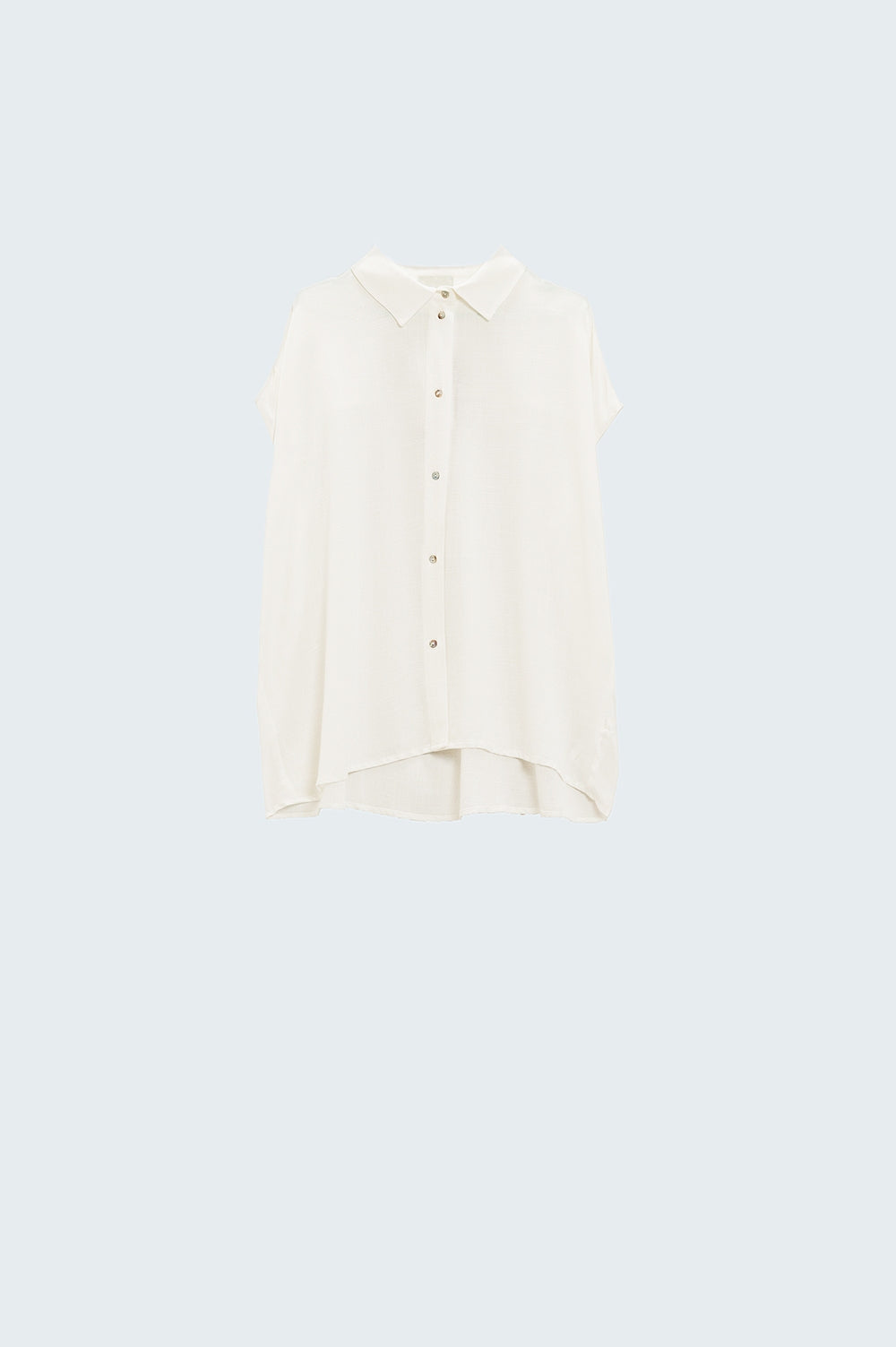 Chemisier blanc boutonné à col polo