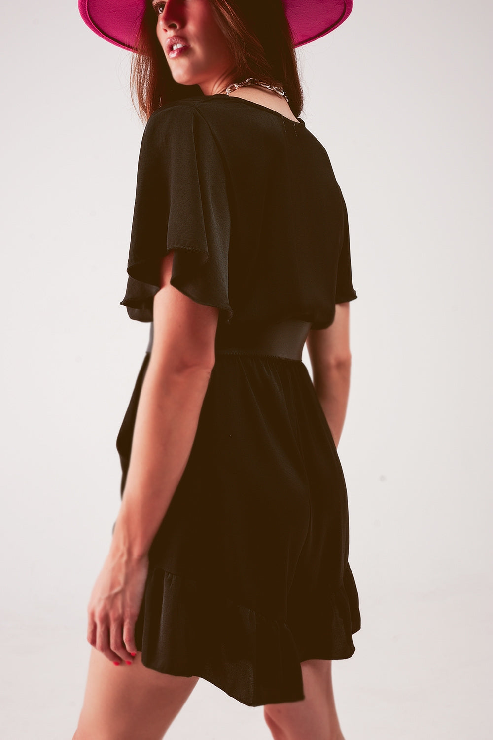 Combinaison cache cœur à manches ange noir