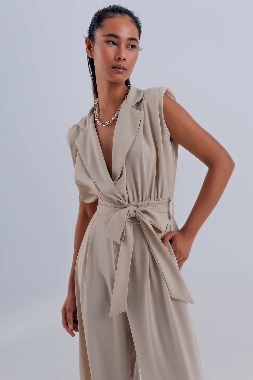 Combinaison large beige