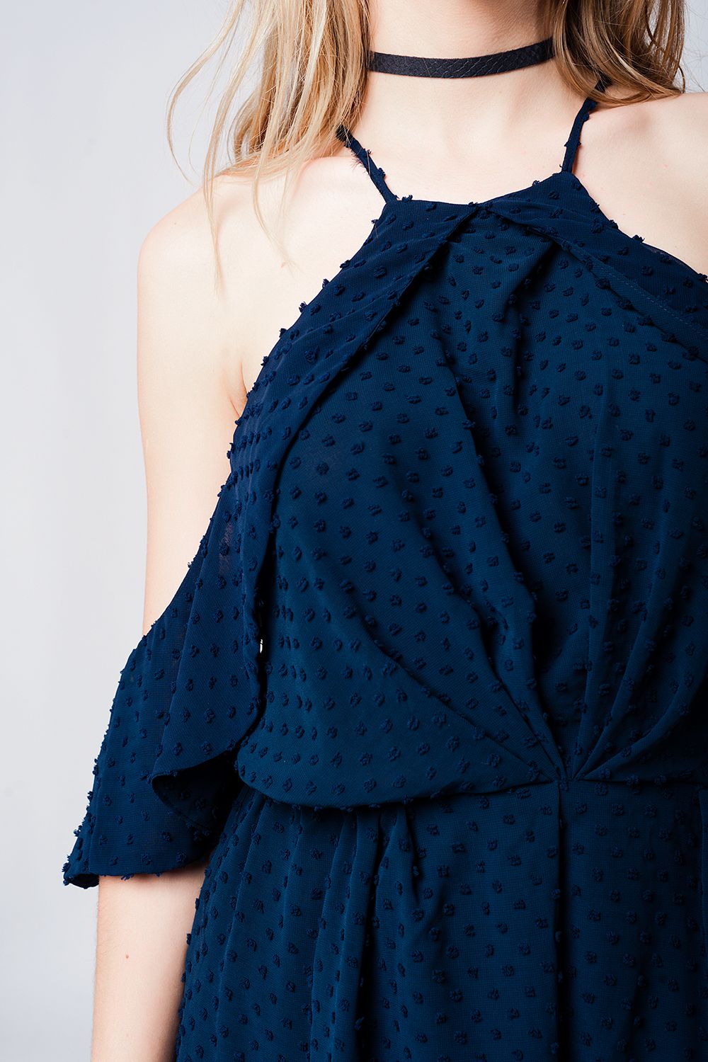 Combinaison navy à épaules dénudées