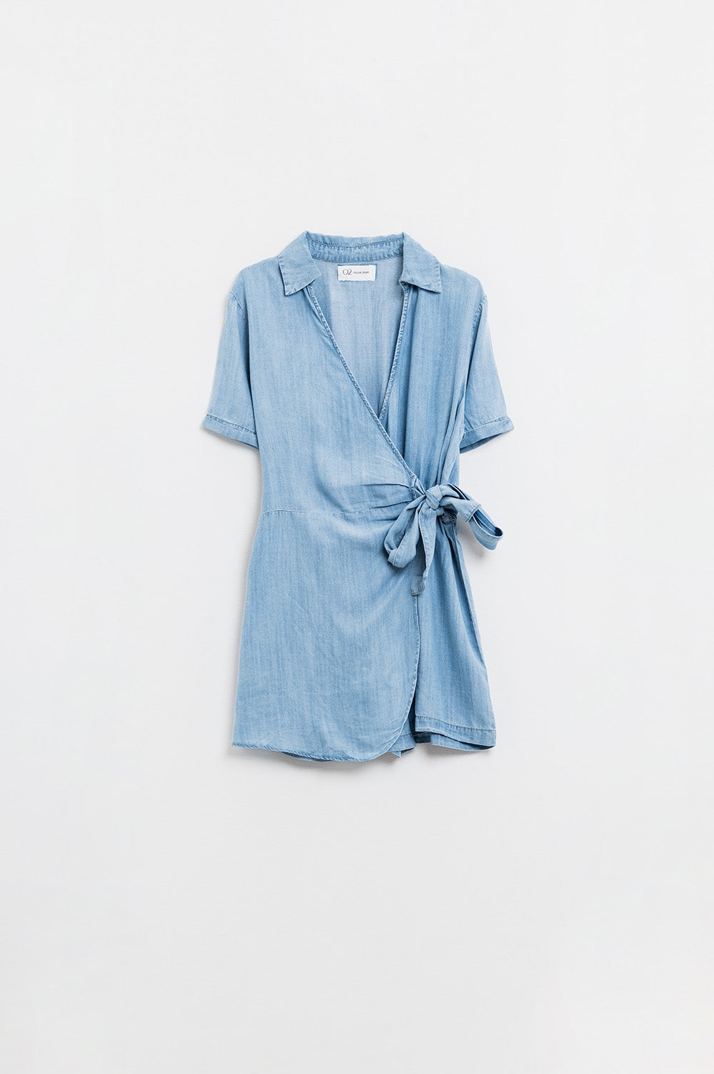 Combinaison Tencel cache-coeur en denim bleu