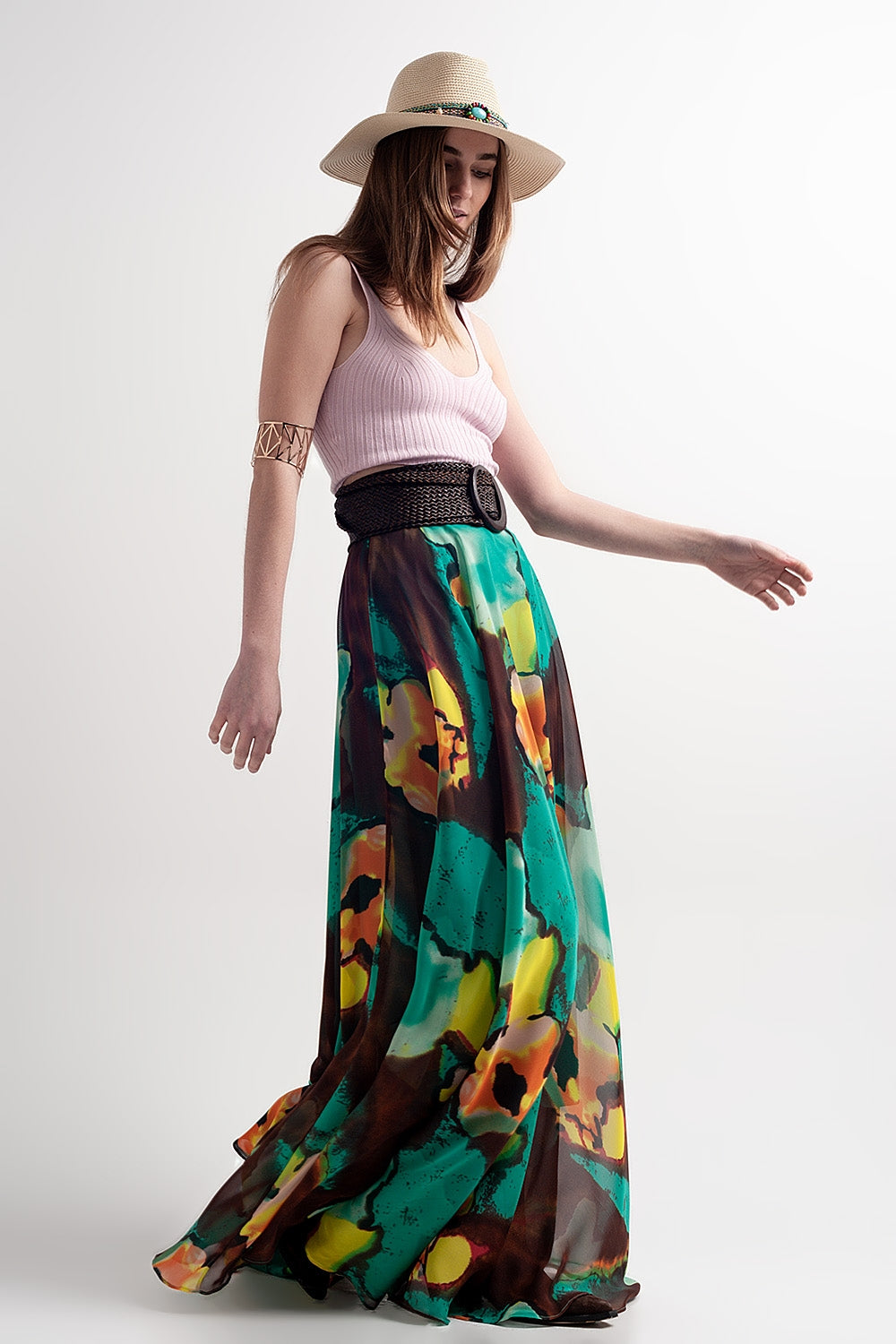Crop top en maille Rose