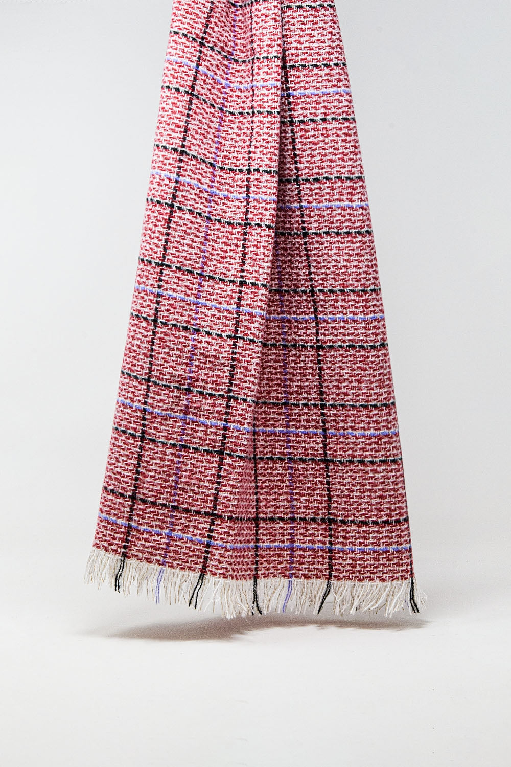 Q2 écharpe à carreaux rouge