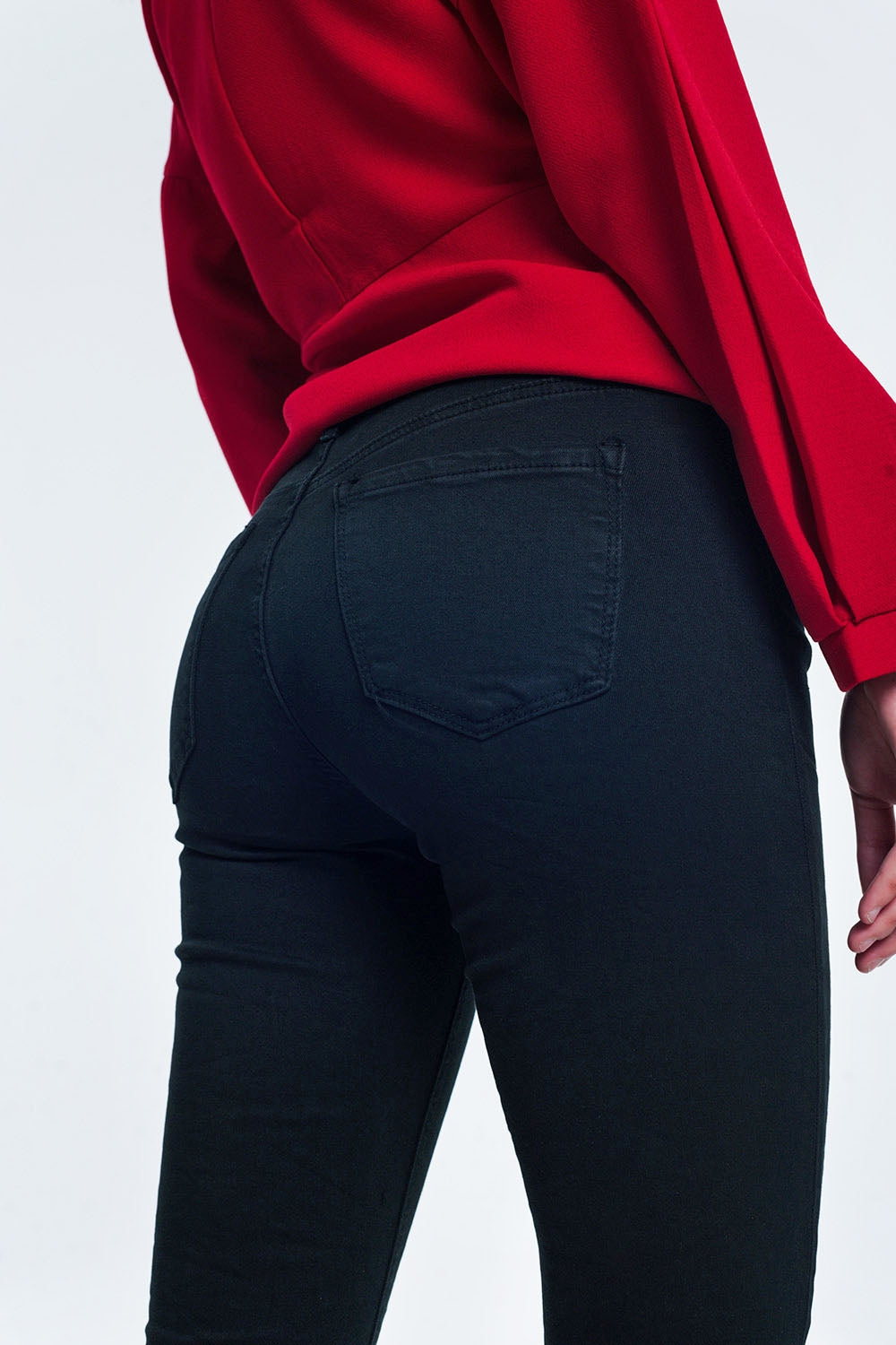 Jean à taille haute noir