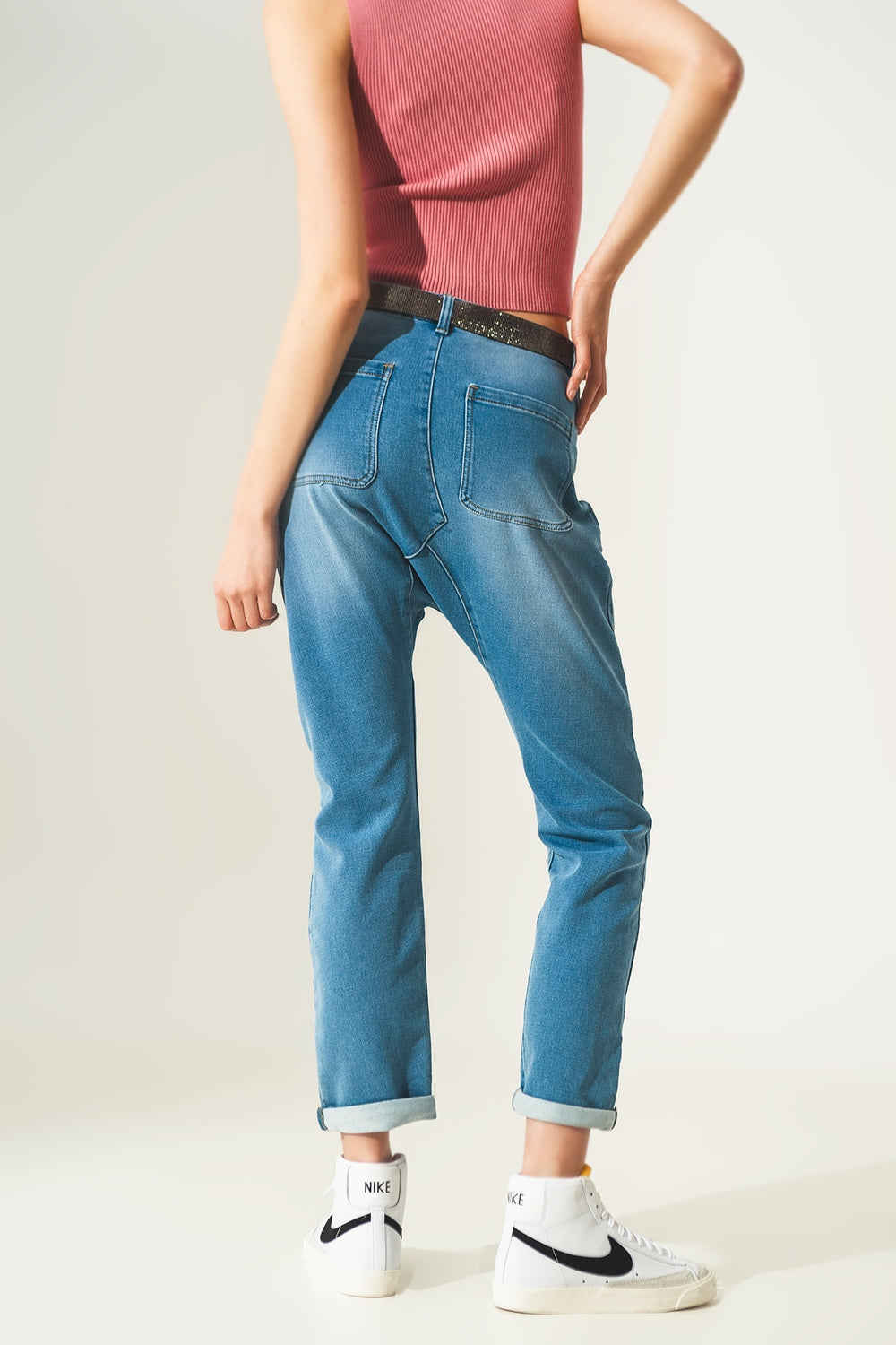 Jean baggy style années 90 Bleu délavé vintage