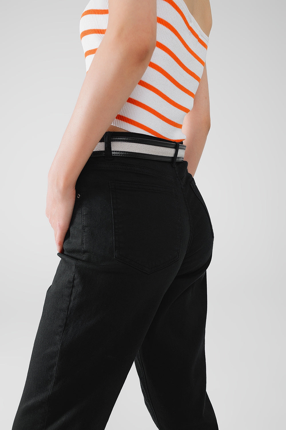 Jean basique skinny à la cheville en noir