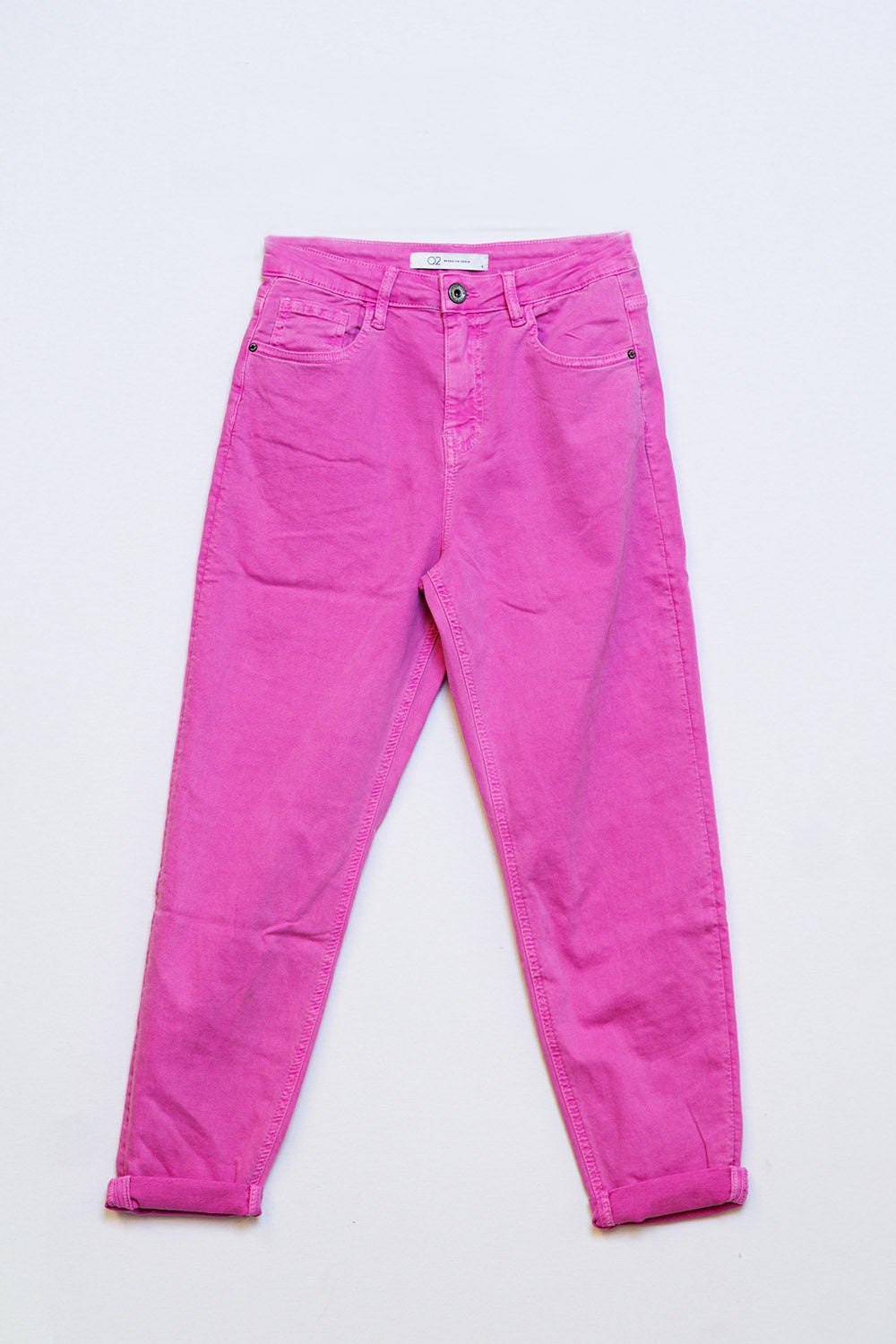 Jean basique skinny à la cheville en rose