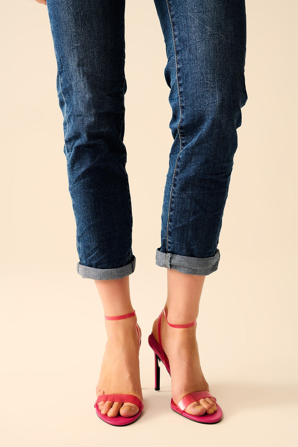 Jean Basique Super Skinny Délavage Moyen Extensible