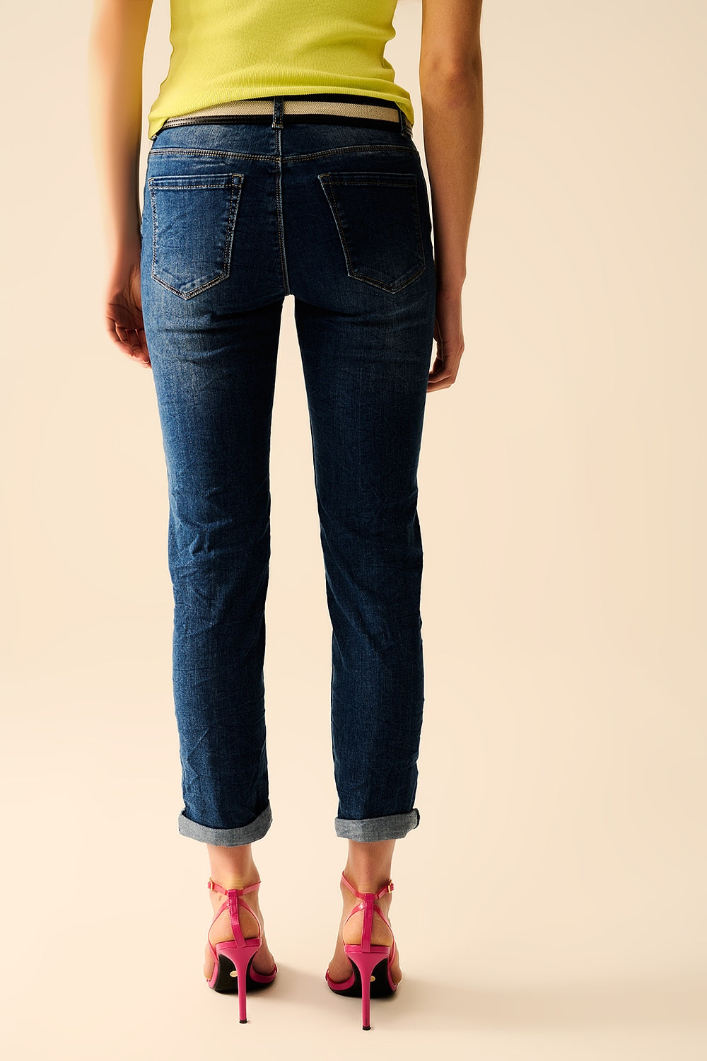 Jean Basique Super Skinny Délavage Moyen Extensible