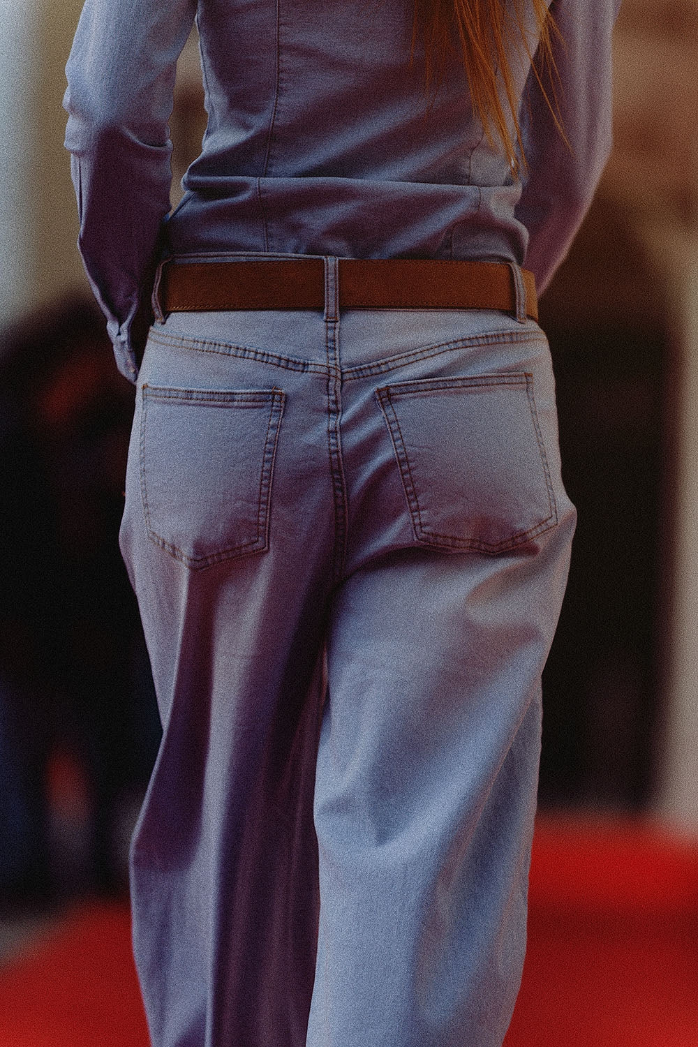 Jean Boyfriend extensible à délavage clair