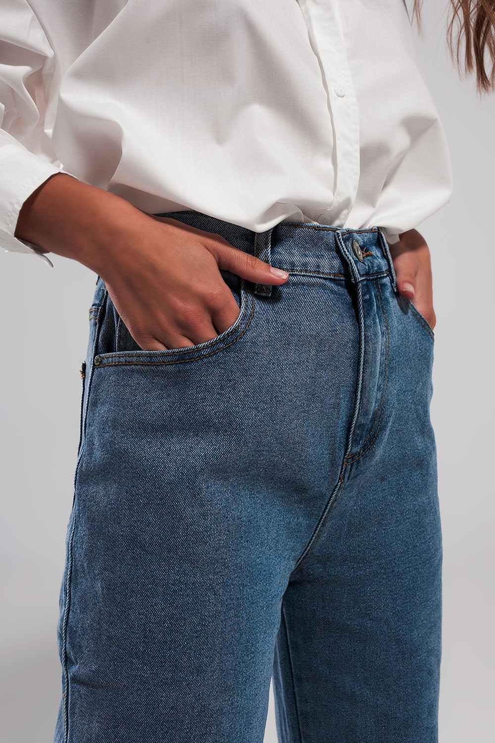 Jean droit Bleu moyen