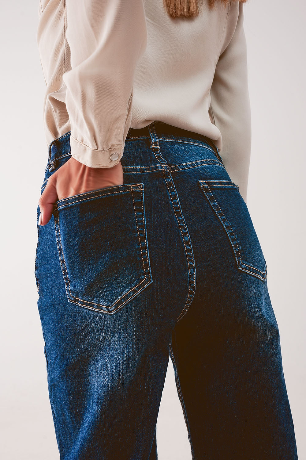 Jean droit style années 90 Bleu