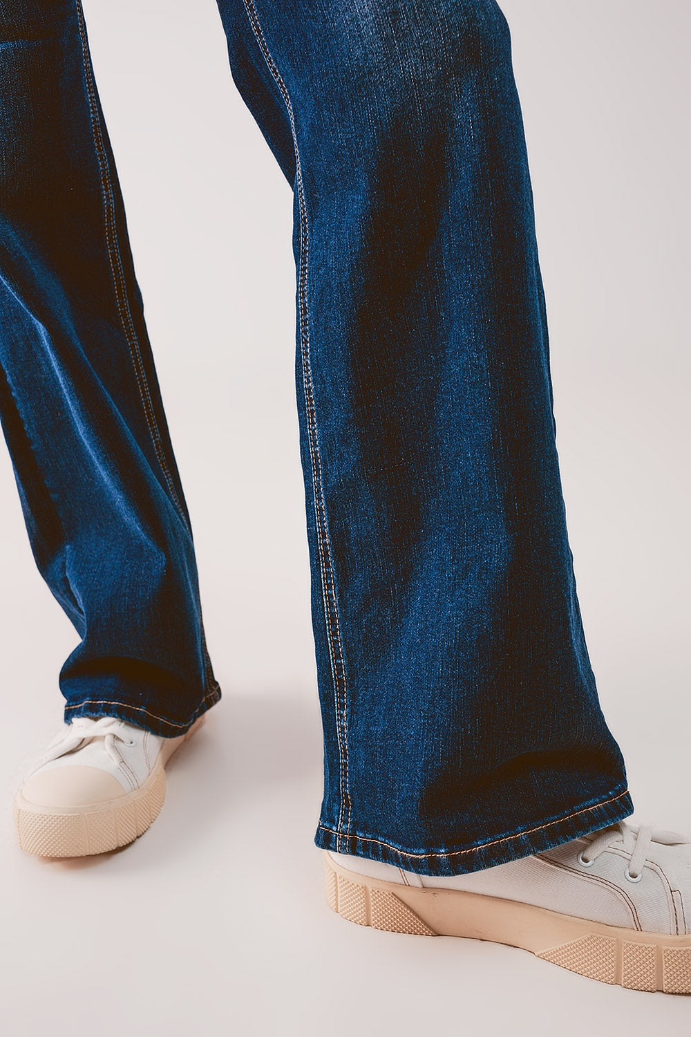 Jean droit style années 90 Bleu