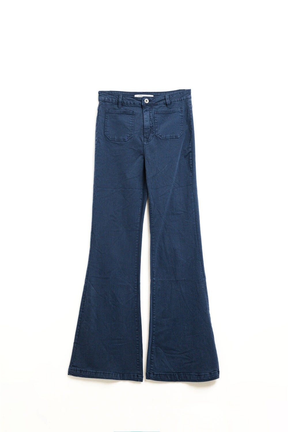 Jean évasé skinny marine avec poches sur le devant