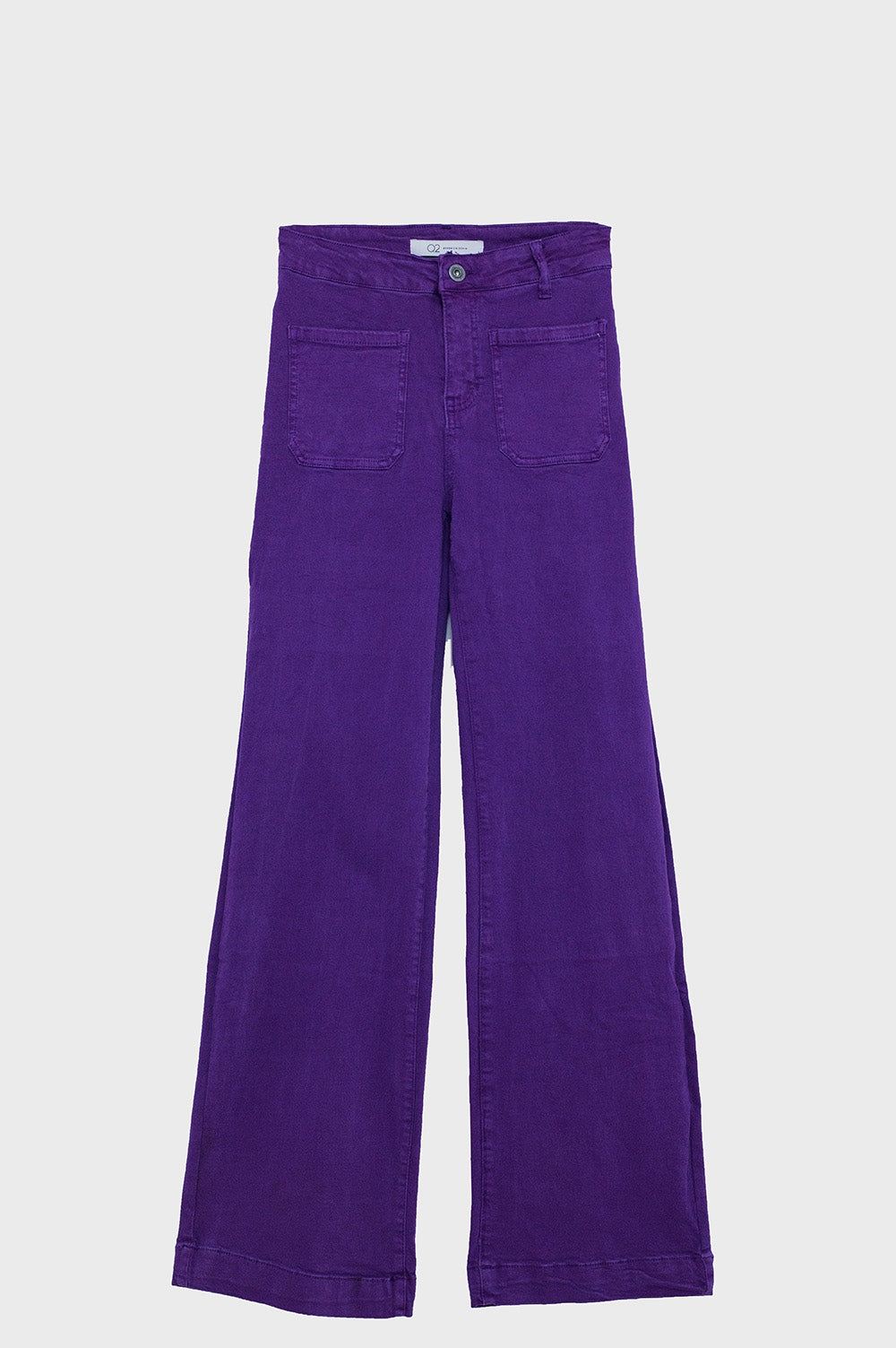 Jean flair violet avec grandes poches avant