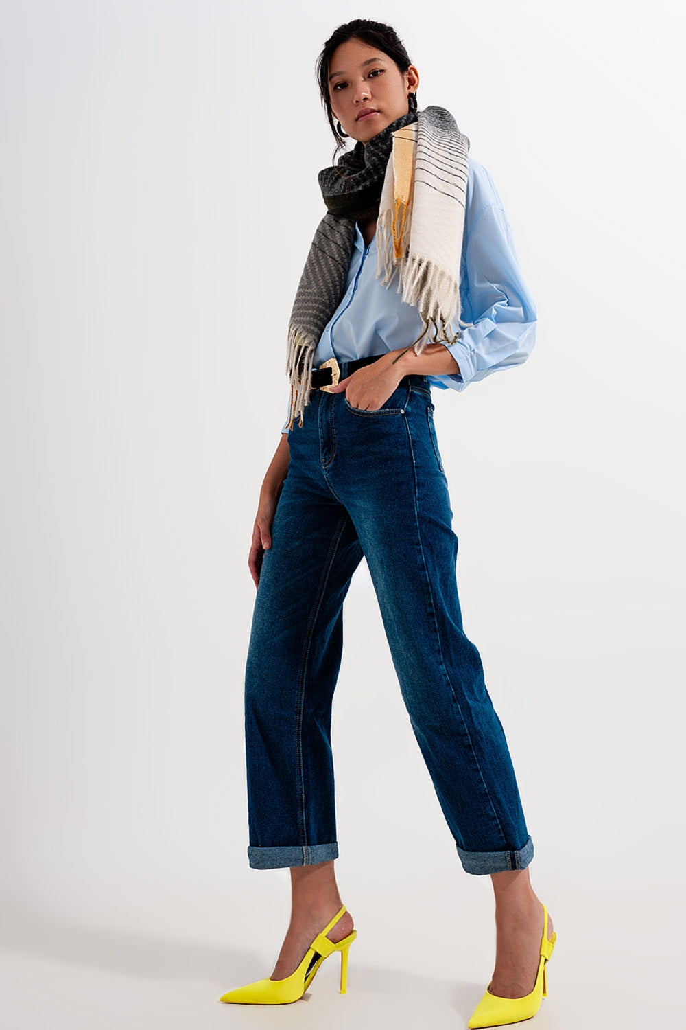 Jean flare style années 90 Bleu délavé moyen