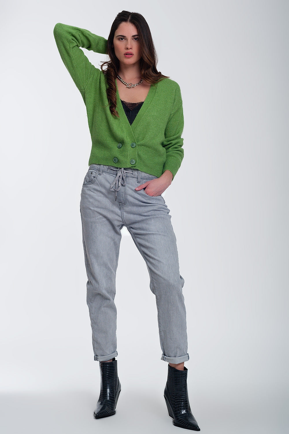 Jean léger style jogger en gris