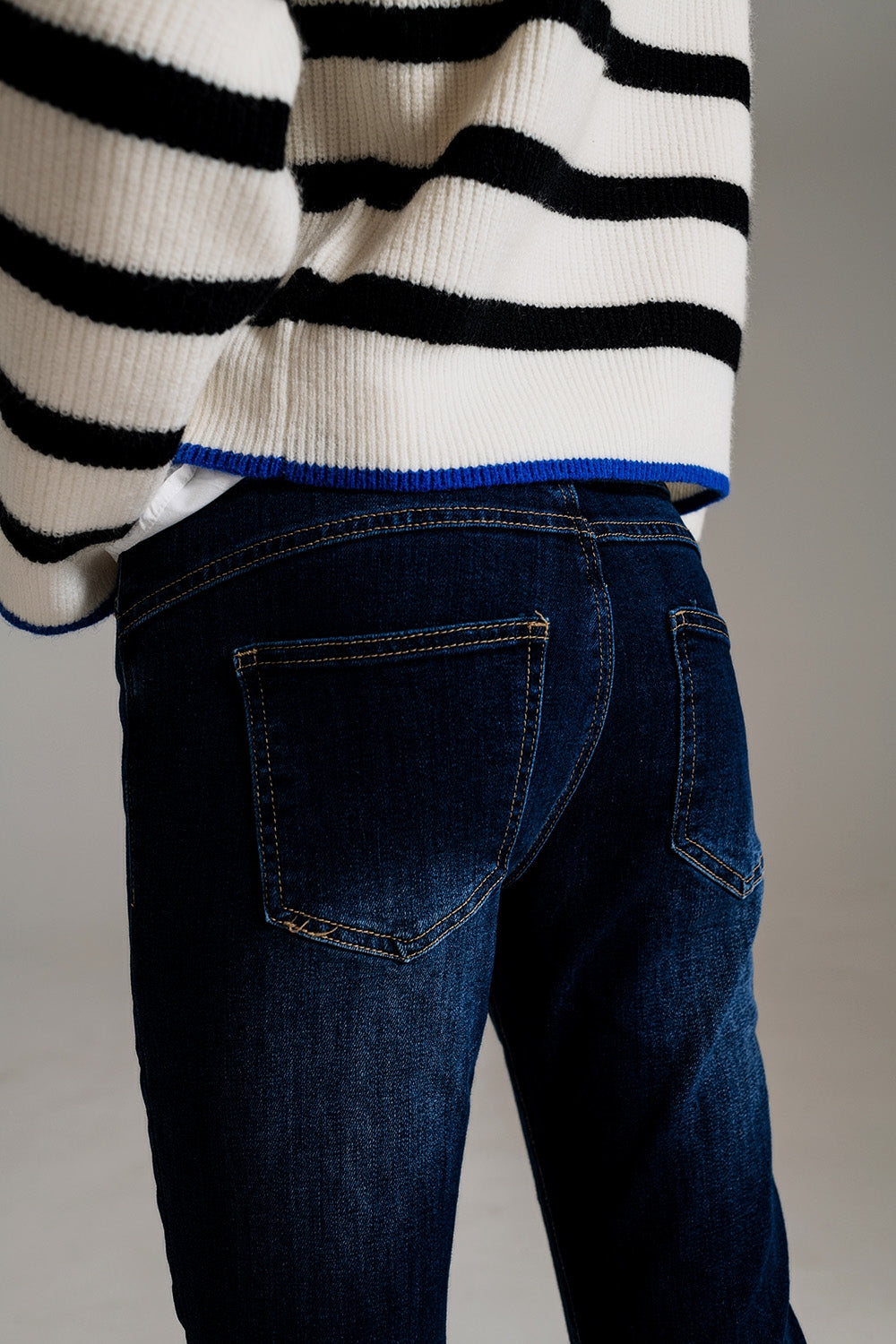 Jean skinny à lavage sombre avec élasthanne élastique