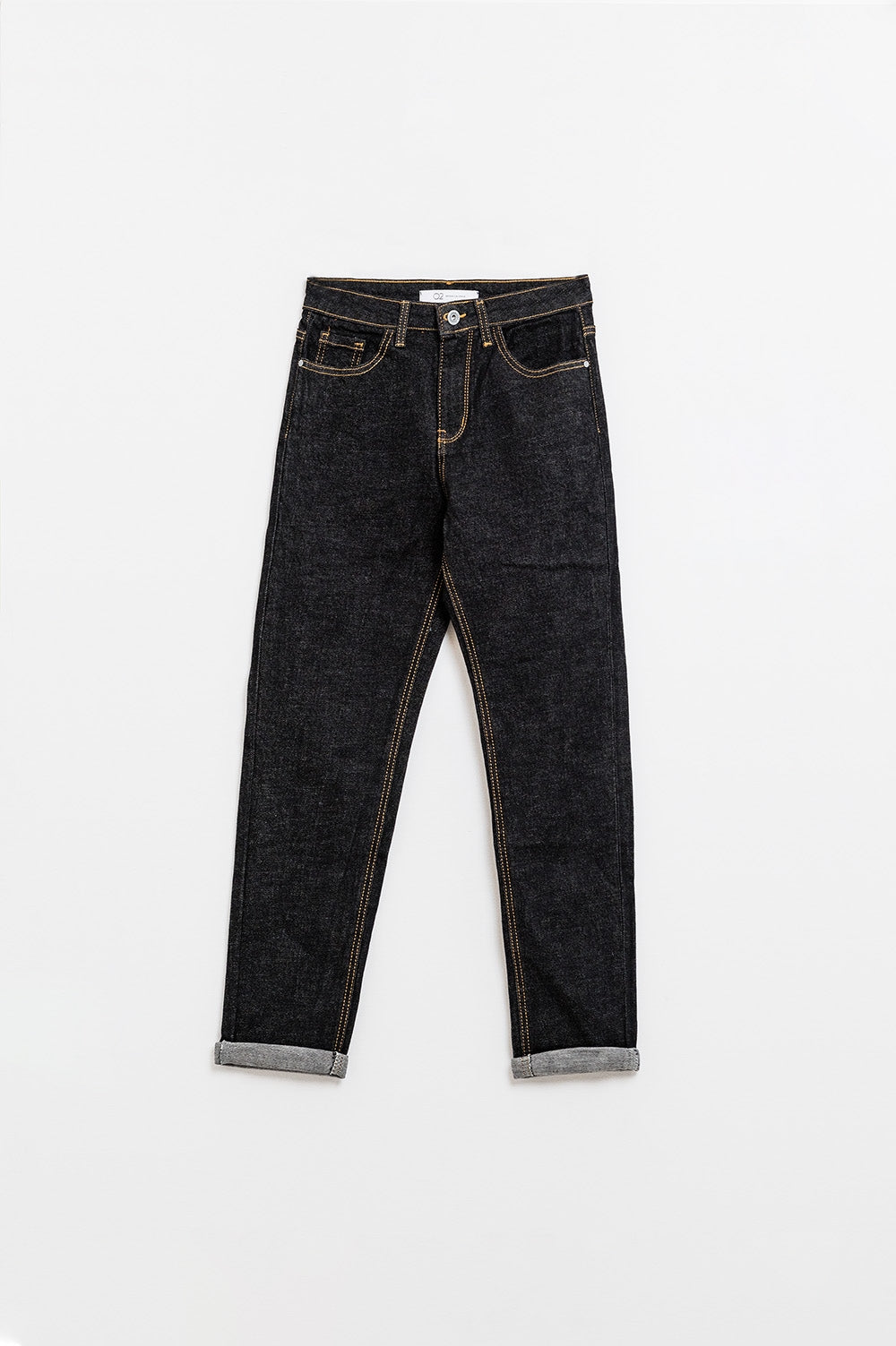 Jean skinny avec surpiqûres contrastées