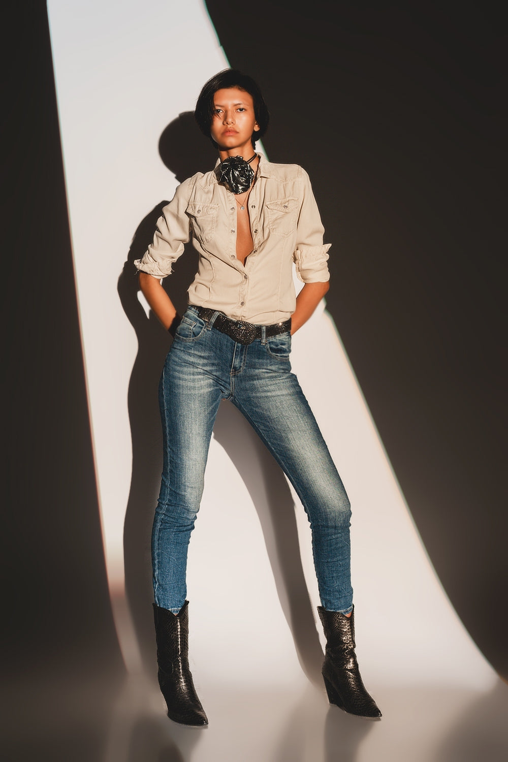 Q2 Jean skinny Bleu