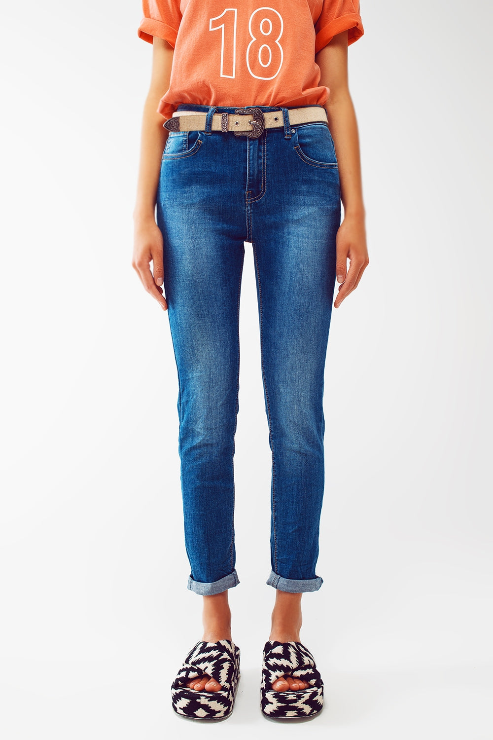 Jean skinny Délavage moyen