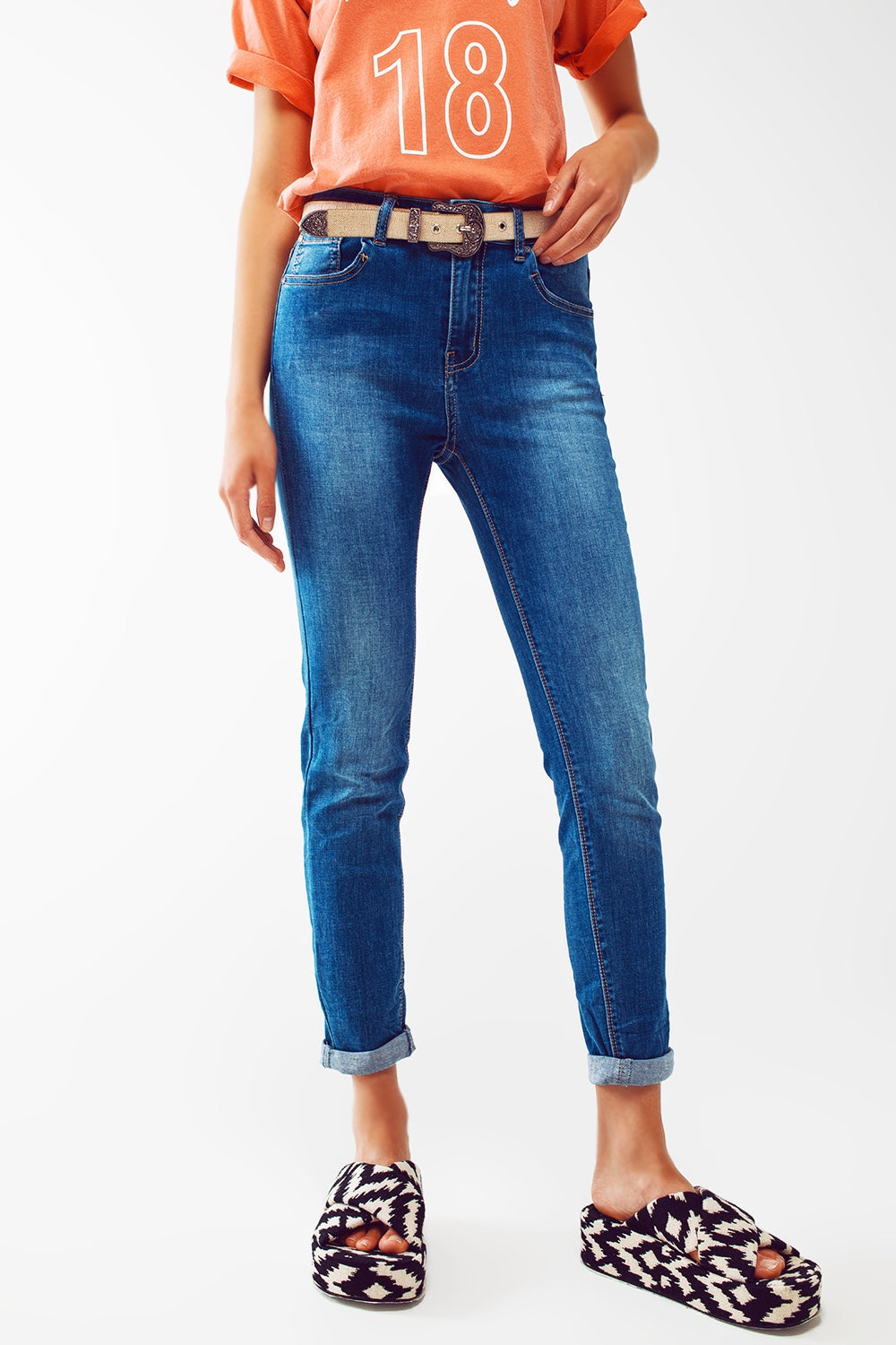 Jean skinny Délavage moyen