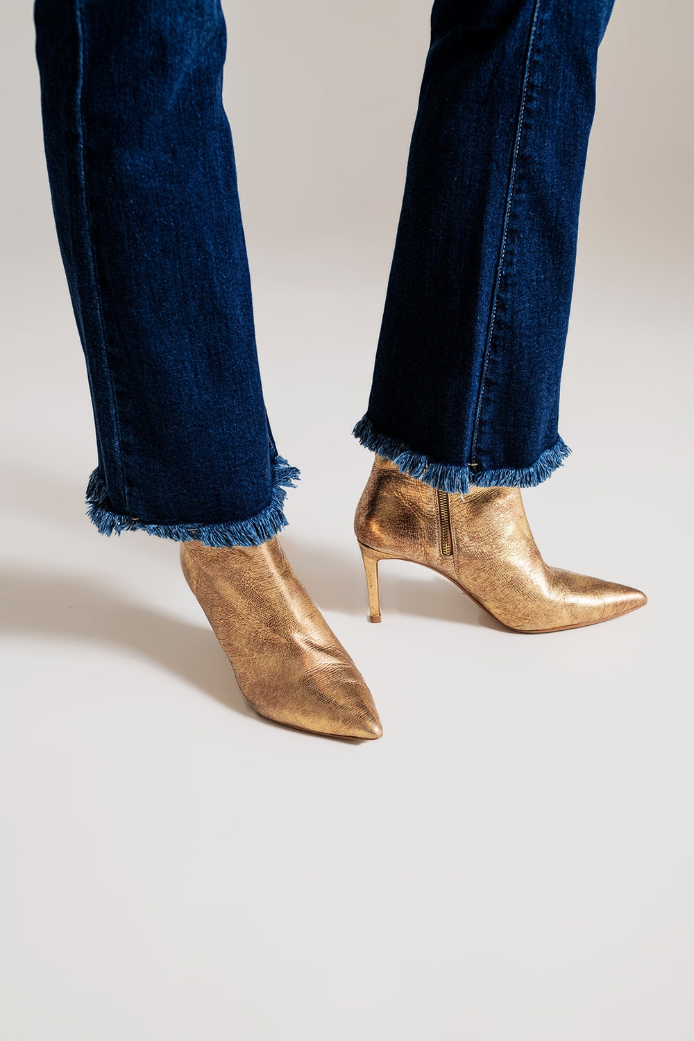 Jean skinny évasé bleu foncé