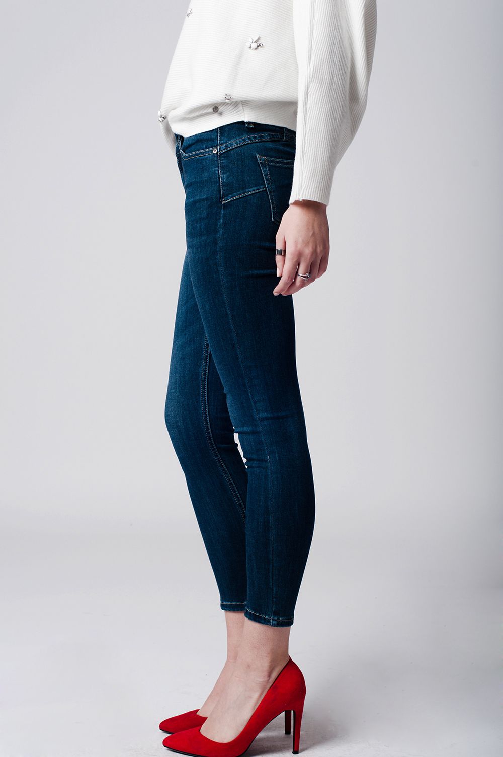 Jean skinny taille basse denim clare