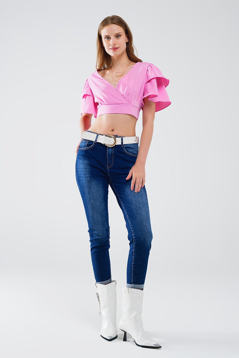 Jean super skinny foncé Wash en denim élastique