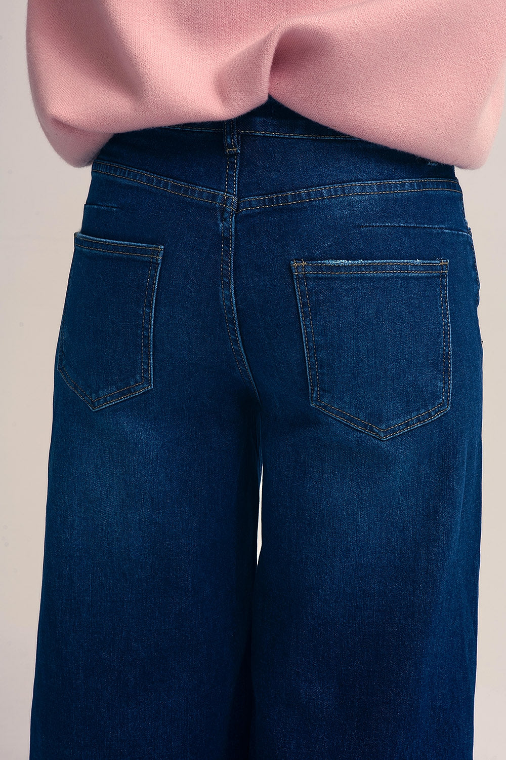 Jeans bleu foncé avec jambe extra large