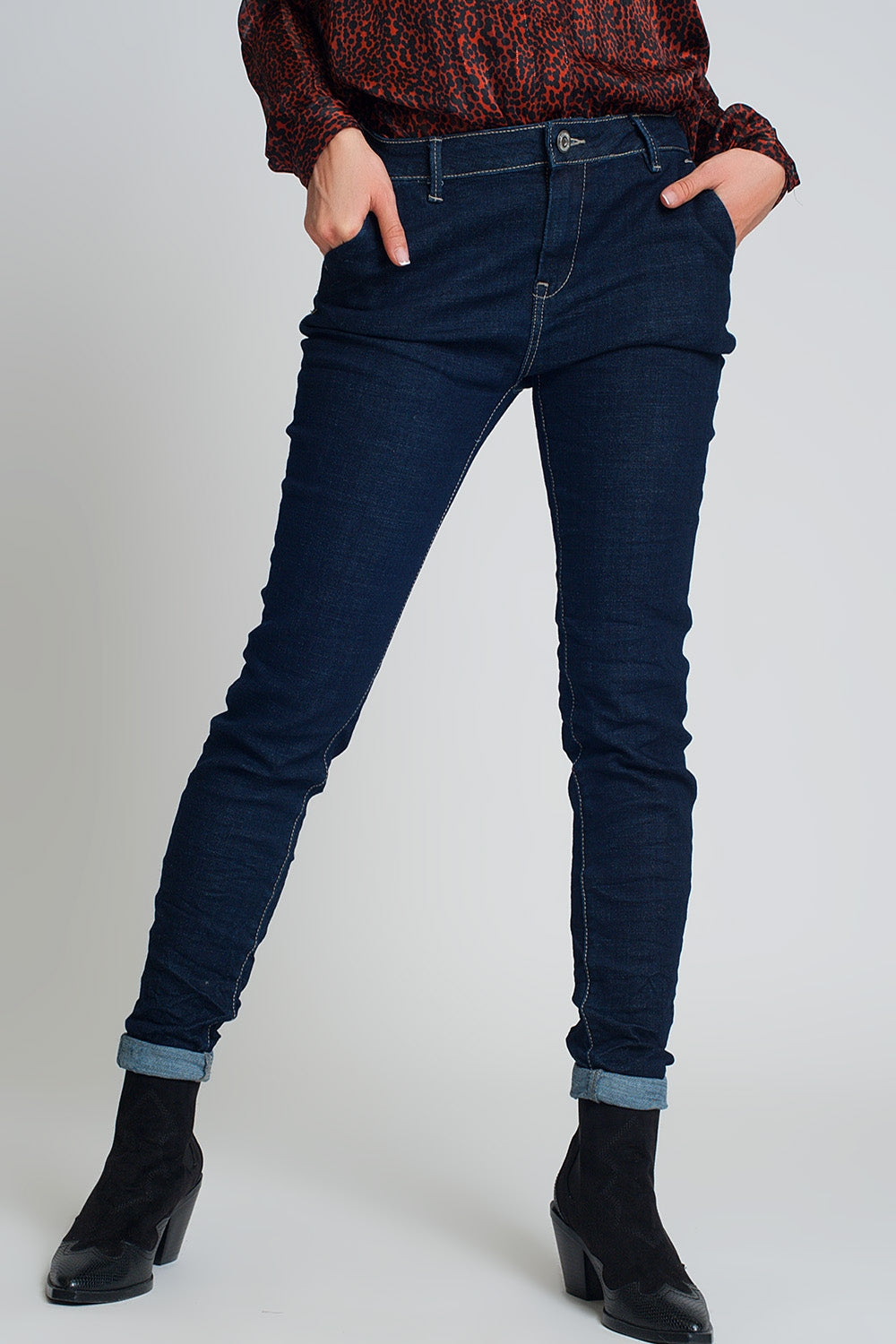 Jeans coupe fine style chinois