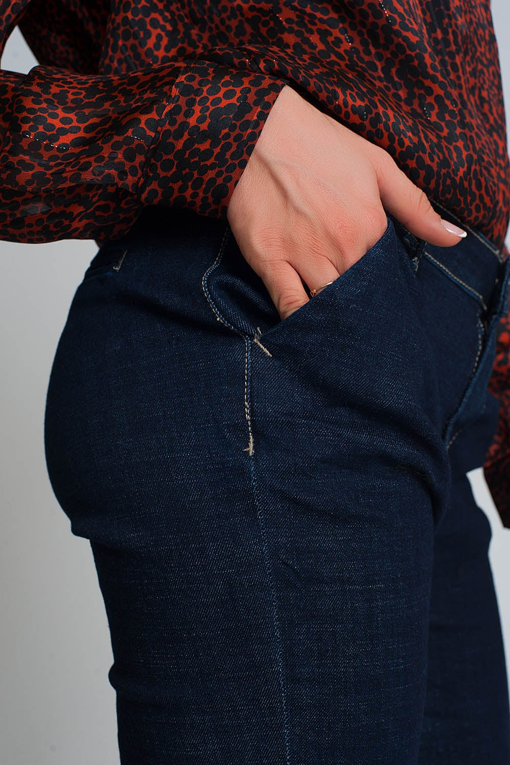 Jeans coupe fine style chinois
