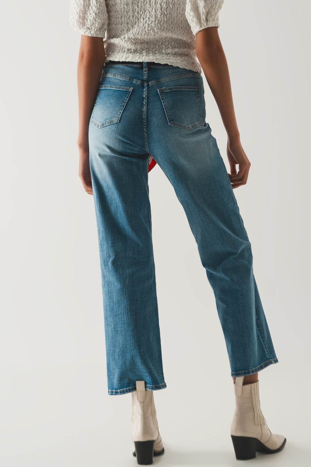Jeans en coton mélangé coupe large