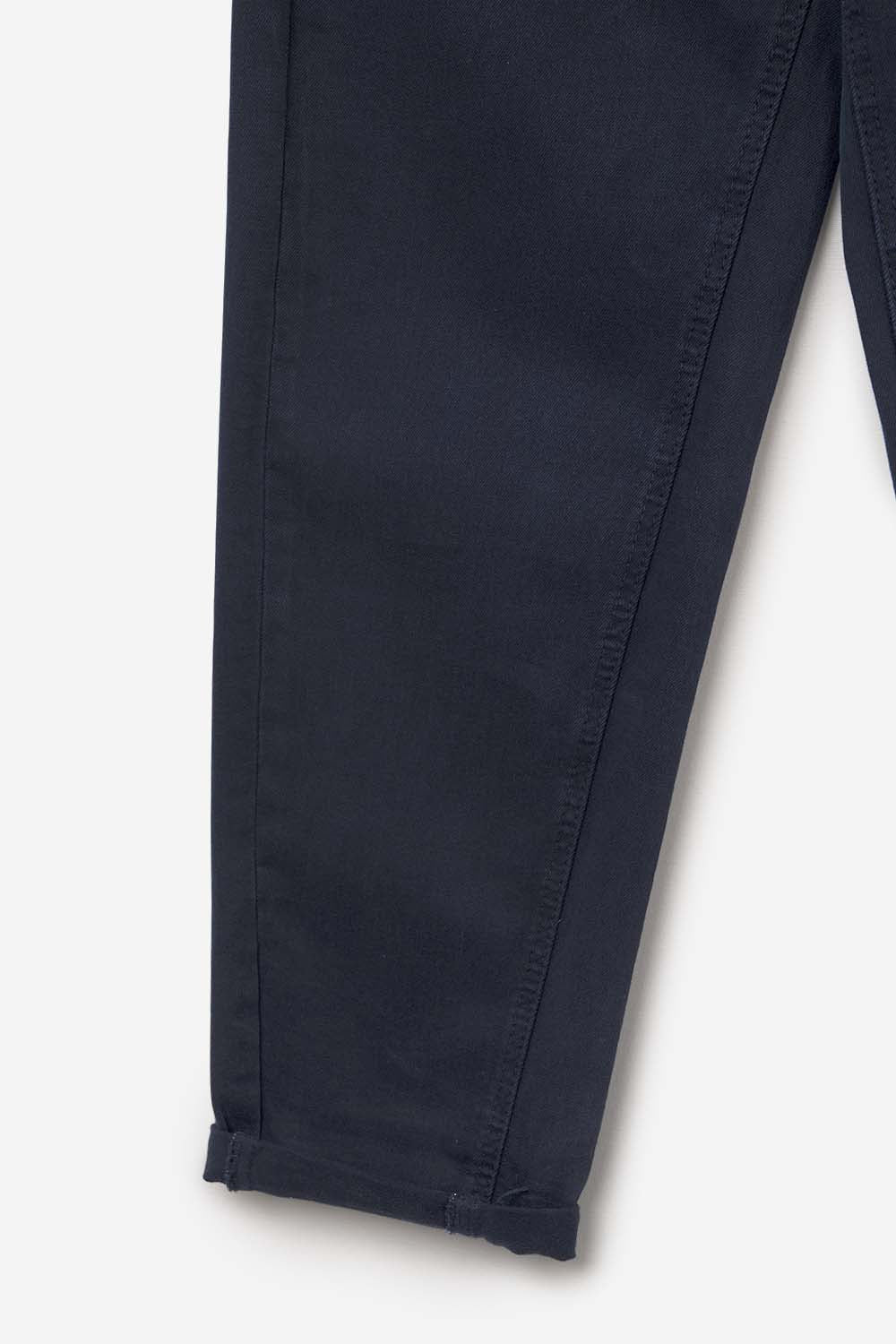 Jeans en denim bleu marine à taille haute et jambe droite