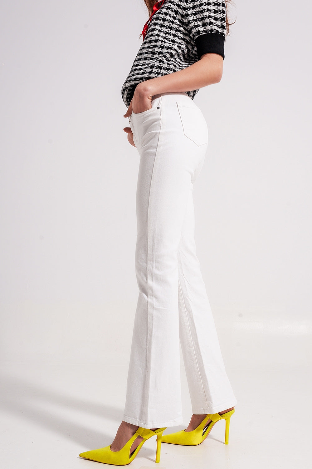 Jeans évasé blanc