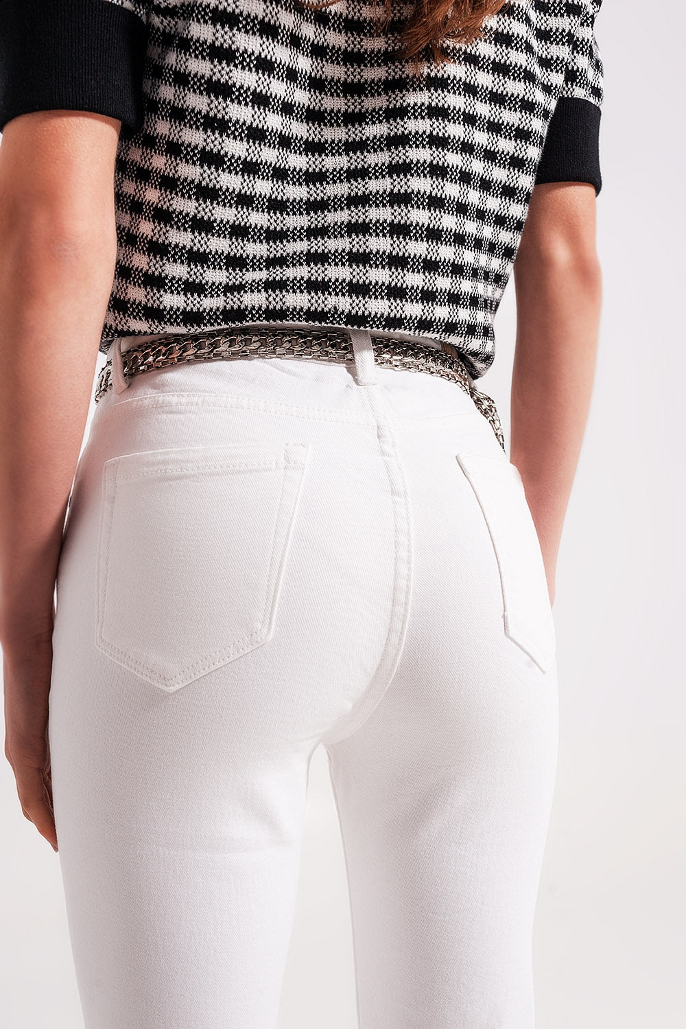 Jeans évasé blanc