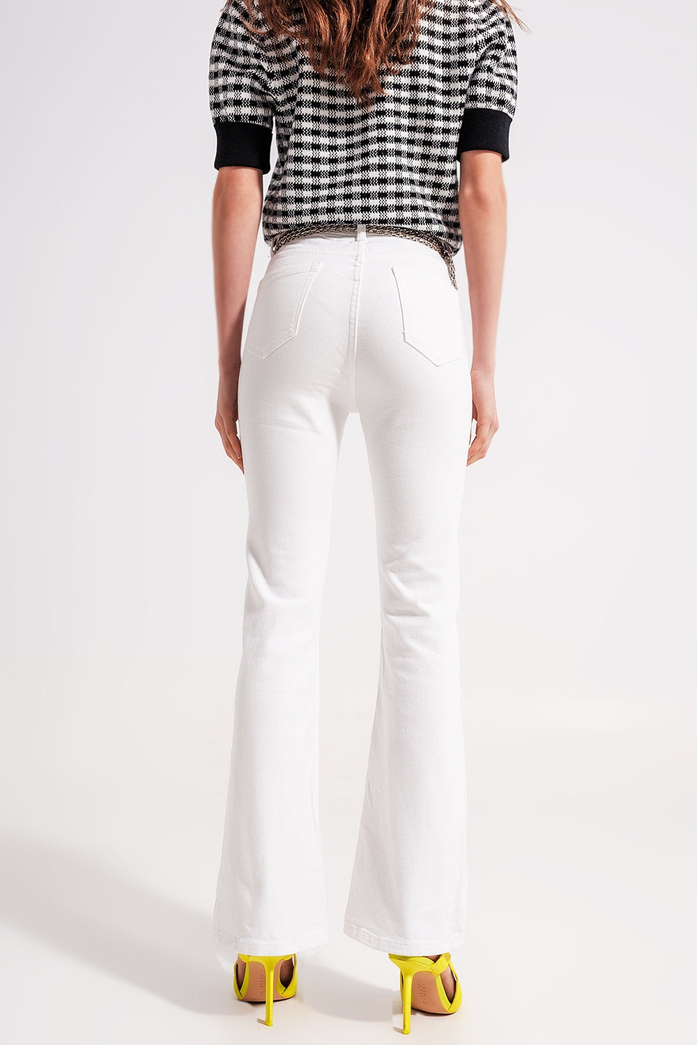 Jeans évasé blanc