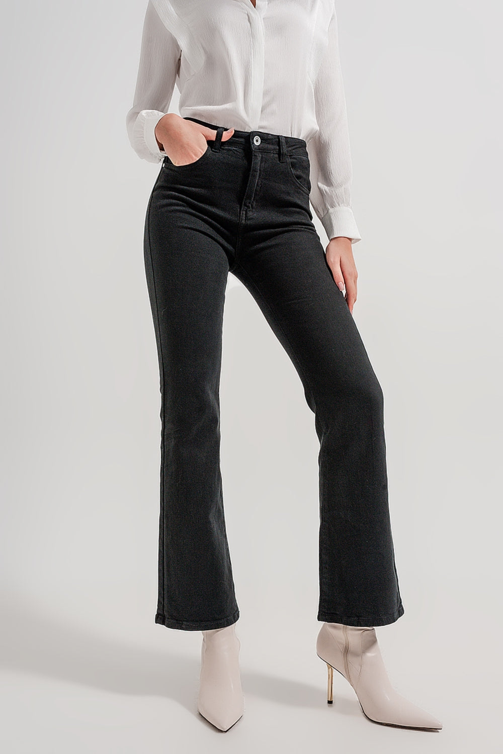 Jeans évasé noir