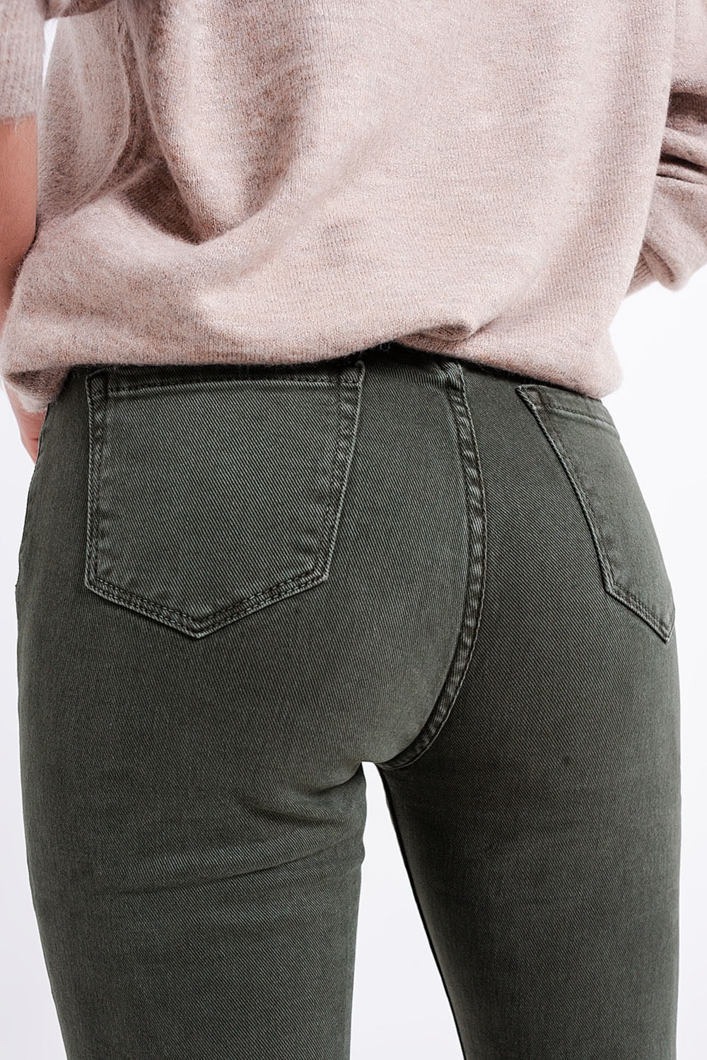 Jeans évasé Olive