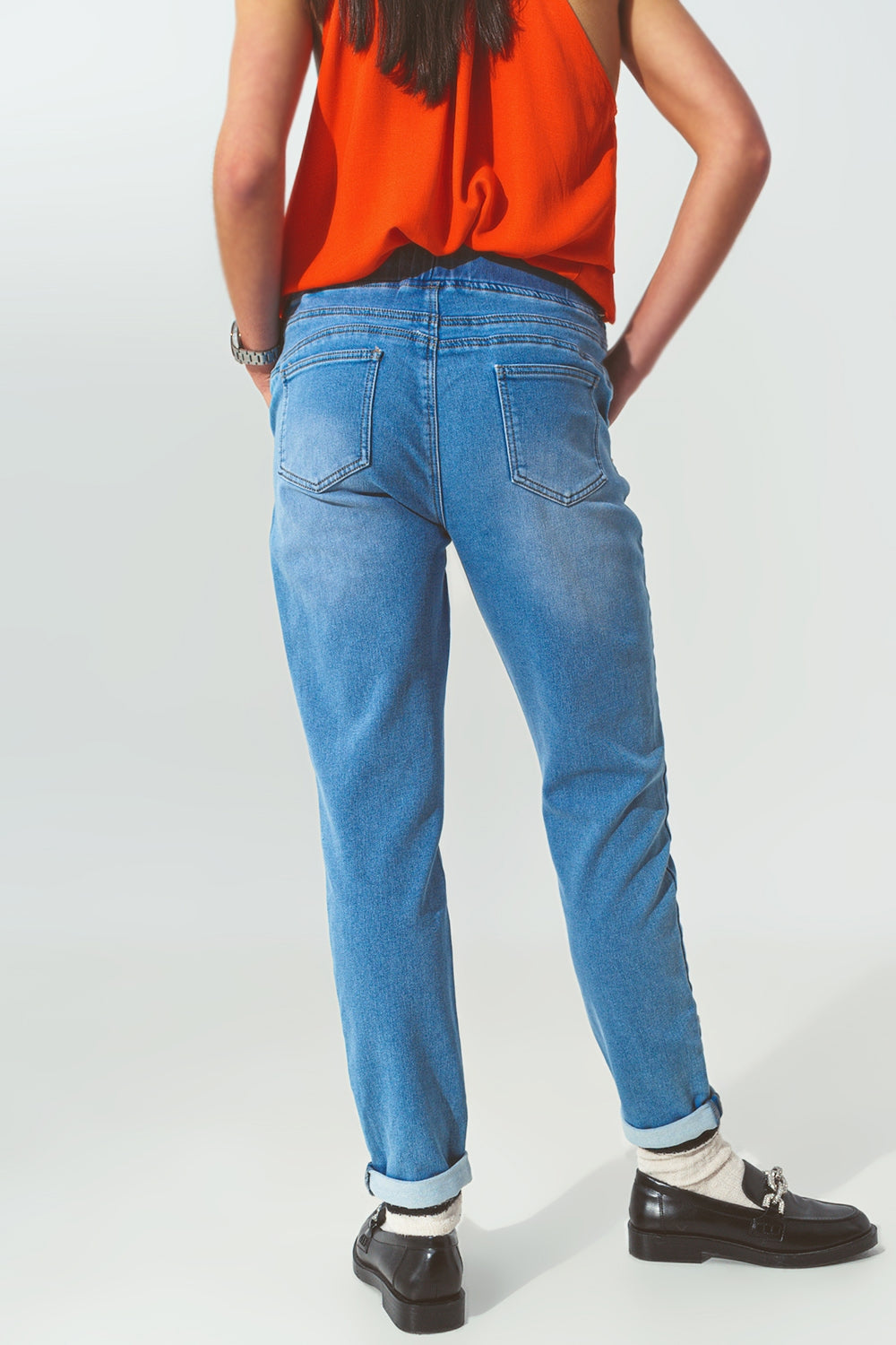 Jeans Jogger à taille coulissante
