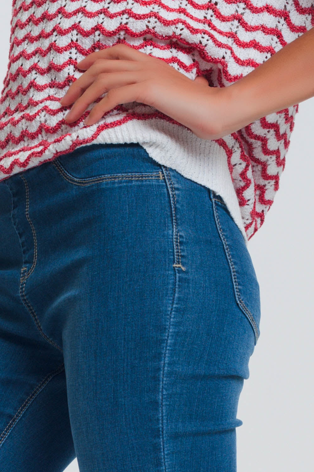 Jeggings délavage foncé